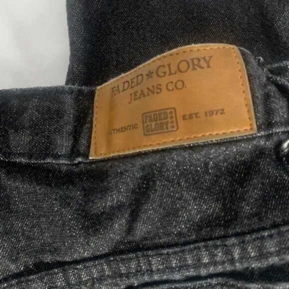 Faded Glory Bootcut Womens Jeans Size 10 Black Denim Cotton/Lurex - Picture 6 of 6
